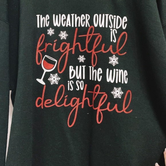 Wine Is So Delightful Crewneck Sweater - Picture 1 of 1